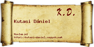 Kutasi Dániel névjegykártya